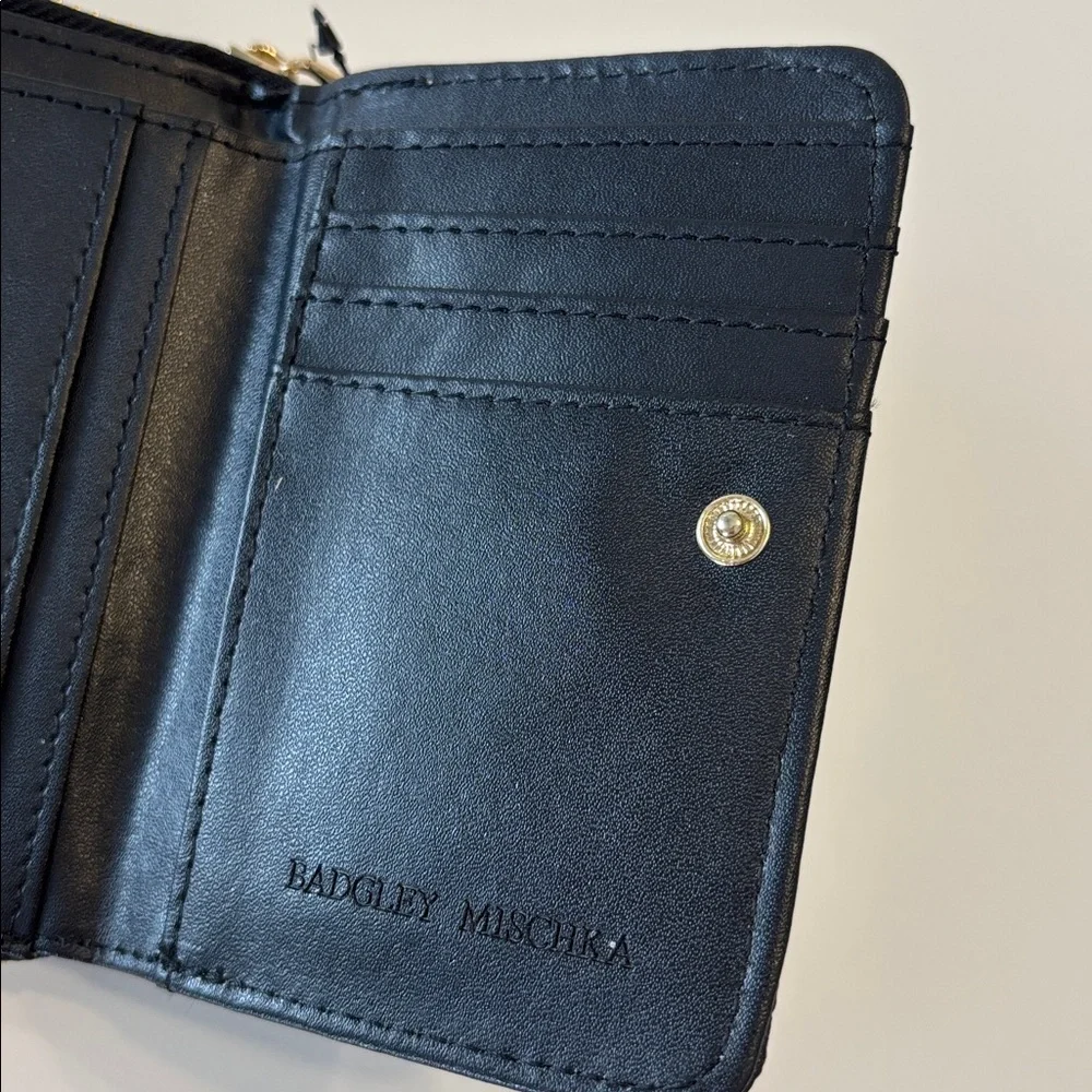 Badgley Mischka Black Vegan Leather Wallet
